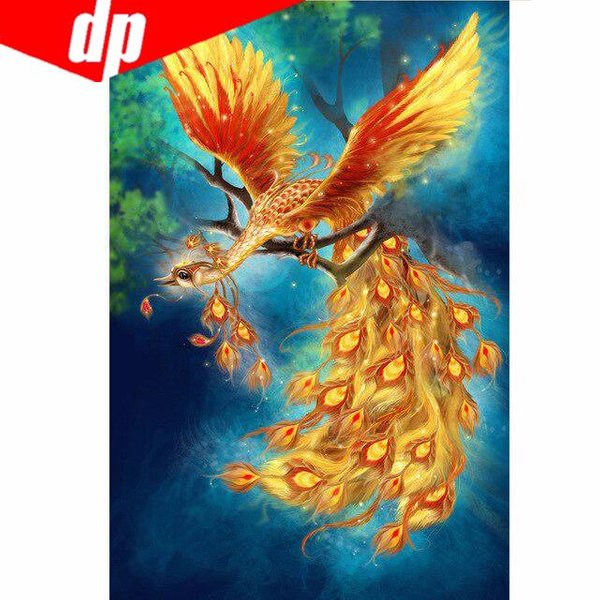 Pinturas De Diamantes 5D Diy Pavo Real Bordado De Diamantes Animales Mosaico De Diamantes Pegado Punto De Cruz 20X30-image