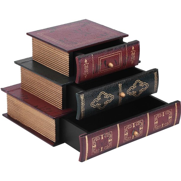 Organizador Moderno Del Sostenedor De La Caja De La Caja Del Pecho Del Almacenamiento Del Regalo De La JoyeríA De La Forma Del Libro-image