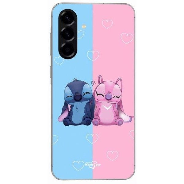 Etui - Maniacase - Samsung Galaxy A26 - Silikonowe - MięKkie - ŚLiczny Stitch Angel Czarny-image