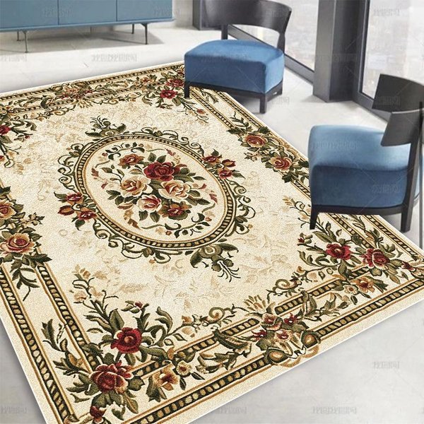 Alfombras Florales De ÁRea Grande Estilo NóRdico Sala De Estar Lujo Ligero Suave Alfombra De ÁRea Para Sofá DecoracióN Para El Hogar Dormitorio Alfombra De Suelo Para Vestidor 160*200Cm-image