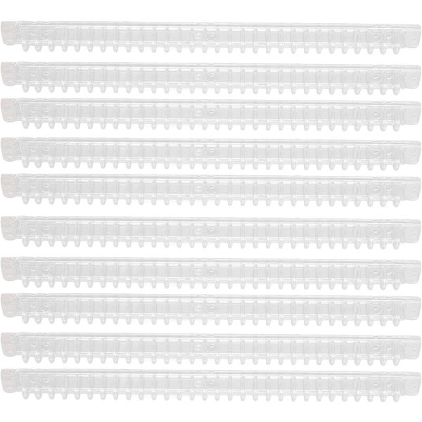 10 Piezas Espiral Para EncuadernacióN Capacidad 100 Hojas Peine De Espiral 30 Agujeros Transparente Kit De Set White-image