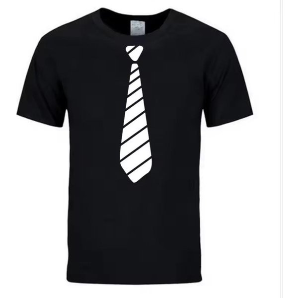 Camiseta De Hombre DiseñO De Corbata Divertido De Verano Novedad Moda Hip Hop Manga Corta Casual CóModa Estampado 3D Ropa Atractiva 6XL Black-image