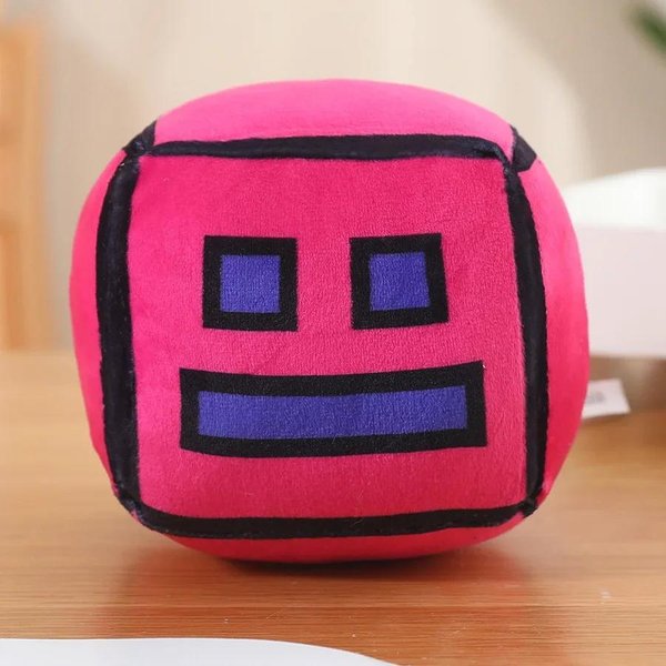 Nowe Pluszowe Zabawki Kostki Geometry Dash Wypchana Lalka MałA Poduszka Kwadratowy Wisiorek Gra Urocze Dzieci Fani Kolekcja Prezent Urodzinowy 10-12Cm Black-image