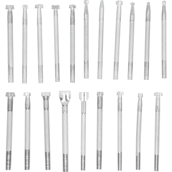 20 Piezas De PunzóN De Cuero Para Estampar, Tallar Y Crear Patrones, Molde De Relieve Para ArtesaníA En Cuero-image