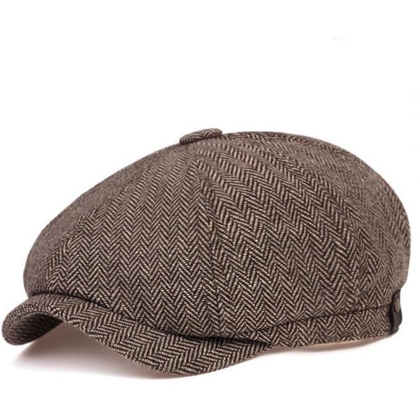 MęSka Vintage Czapka Newsboy PłAska Ivy Gatsby Regulowana Do Codziennego Noszenia Na ZewnąTrz Casual 54-58Cm-image