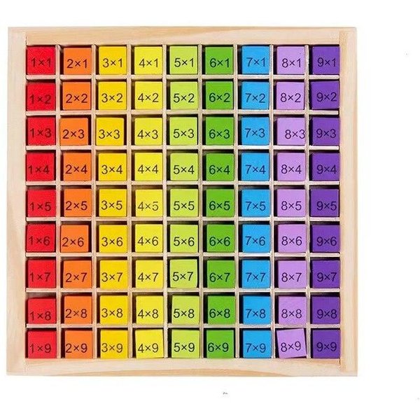 99 Gra Planszowa MnożEnia Drewniana Montessori Nauka Zabawek Edukacyjnych Dla Dzieci Matematyka Liczenie Sto Tablica Interaktywne MyśLenie-image