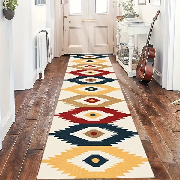 Bohemian DłUgi Dywanik Do Korytarza Styl Etniczny Boho Dywanik Biegacz Do Przedpokoju Sypialni WejśCia Kuchni ŁAzienki Dywan Dekoracja Domu 50X120CM(1.6X3.9FT-image