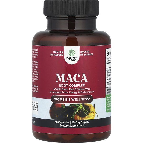 Nature's Craft, Bienestar De La Mujer, Complejo De RaíZ De Maca, 30 CáPsulas-image