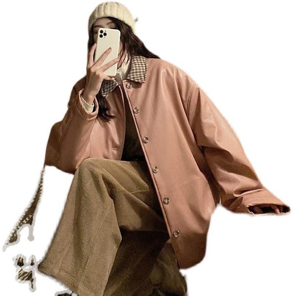 Pantalones De Pana De Pierna Ancha De Cintura Alta Para Mujer En OtoñO E Invierno, Nuevos, Holgados, Rectos, Casuales, Con CaíDa, Para Estudiantes, Pantalones Casuales 2XL Beige-image