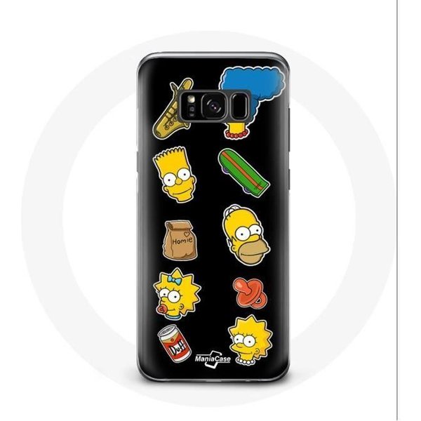 Funda - Los Simpson - Samsung Galaxy S8 - Negra - RíGida - ProteccióN Negro-image