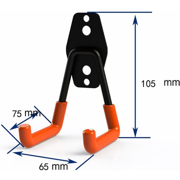 Heavy Duty Metalowy Hak Organizer Do GarażU Do MontażU Na śCianie Wieszak Na Rower Haki Do MontażU Na śCianie AntypośLizgowy Hak Do Przechowywania Drabin NarzęDzia Ogrodnicze Black-image