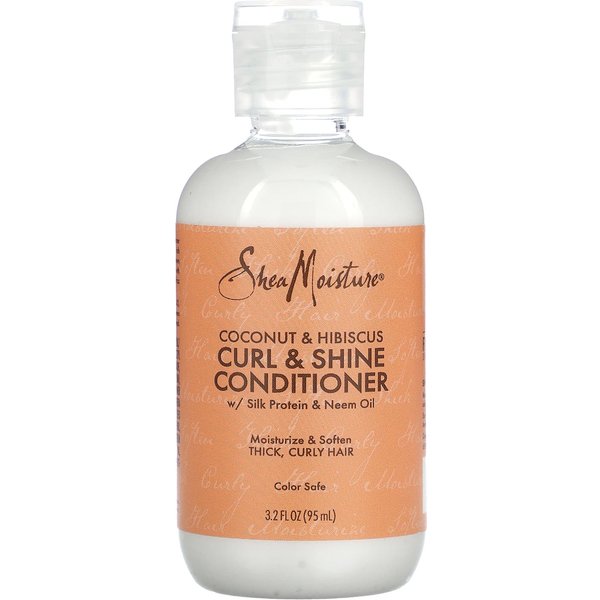 Sheamoisture, Curl & Shine Conditioner, GęSte I KręCone WłOsy, Kokos I Hibiskus, 3,2 Fl Oz (95 Ml) White-image