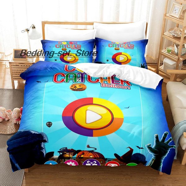 Kolekcja PośCieli Angry Geometry Dash Rozmiar Pojedynczy Twin PełNy Queen King Kolekcja Sypialni Z Gier Poszewka Na KołDrę Kolekcje Anime Z PośCielą Col EU Single(135X200Cm)-image