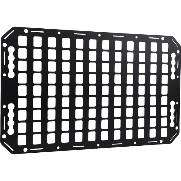 Panel Molle Para Caja De Camioneta 635X388X2Mm Aluminio Multifuncional Riel L Almacenamiento De Carga Estante Para Herramientas Para Coches Suvs Camionetas Rvs Black-image