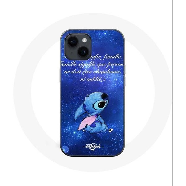 Funda Para Iphone 14 - Maniacase - Stitch Ohana Cita - Flexible - Negra - Mixta-image