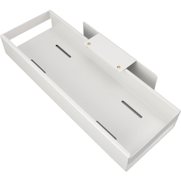 Wysuwany Organizer Do Szafki Stal WęGlowa Wysuwana Szuflada Do Szafki Przesuwna PółKa Do Przechowywania SpiżArni PółKa Pod Zlewozmywak Do Kuchni S 100X40X0.3Cm / 39.4X15.7X0.1In BiałY-image