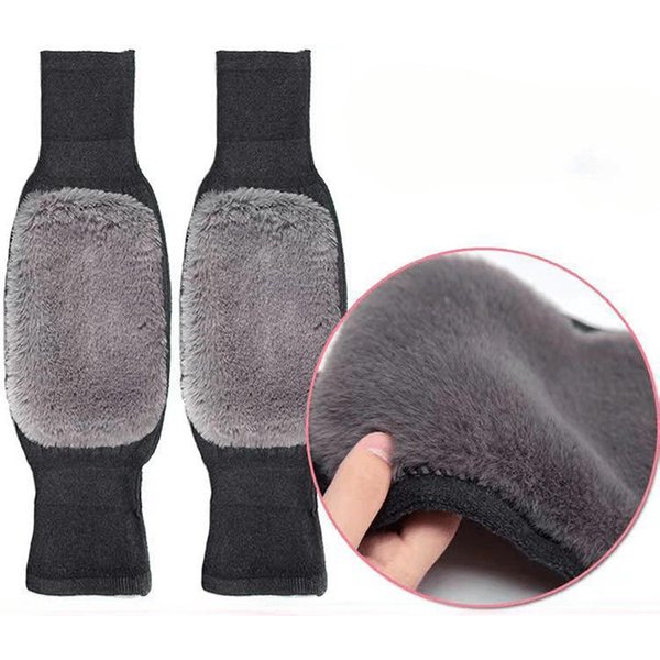 1 Par Rodilleras CáLidas De Invierno Para Mujeres Hombres Personas Mayores Piernas FríAs Artritis Rodillera Soporte De Rodilla Protector De Rodilla Para Correr Gris-image