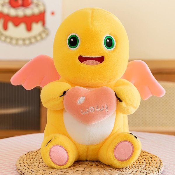 Juguete De Peluche De Nailon Nuevo ÁNgel Abeja 35Cm Dibujos Animados Dinosaurio Peluche Almohada Para Dormir Regalo De CumpleañOs Para Novia 35Cm-image