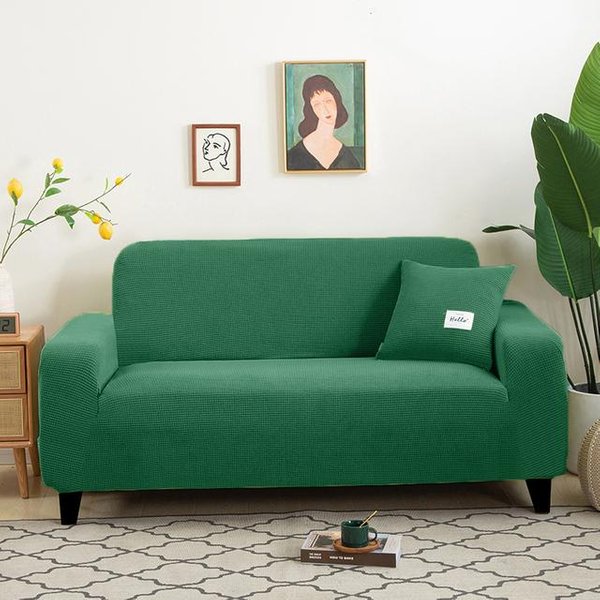 1/2/3/4 Osobowa Gruba Narzuta Na Sofę Jednolity Kolor Narzuta Na Sofę żAkardowa Narzuta Na Sofę Pokrowiec Ochronny Do Salonu Pokrowiec AntypośLizgowy Narzuta Na Sofę 1Seat Sofa-image