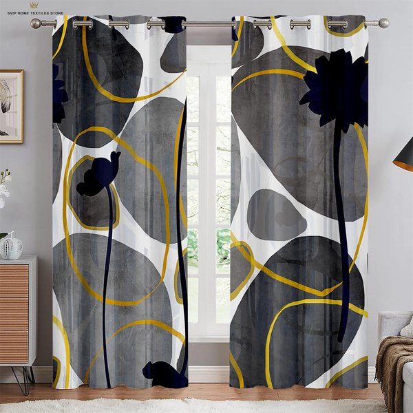 Nowoczesne ZasłOny Z OkrąGłą Teksturą, 2 Panele, Styl Minimalistyczny, Dom, Salon, Sypialnia, Balkon, Dekoracja Pokoju DziecięCego W50X130H(Cm)X2Pcs&Rod Pocket-image
