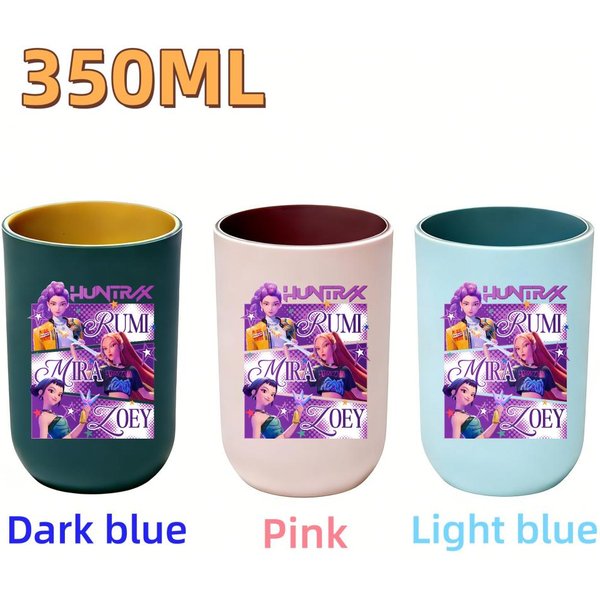 Najnowszy Kubek Na Szczoteczki Do ZęBóW Kpop Plastikowe Kubki KreskóWkowy Uchwyt Na Szczoteczkę Do ZęBóW Kubek Na Szczoteczkę Do ZęBóW Do Domu I Hotelu Kubek Na Wodę Akcesoria łAzienkowe Light Blue-image