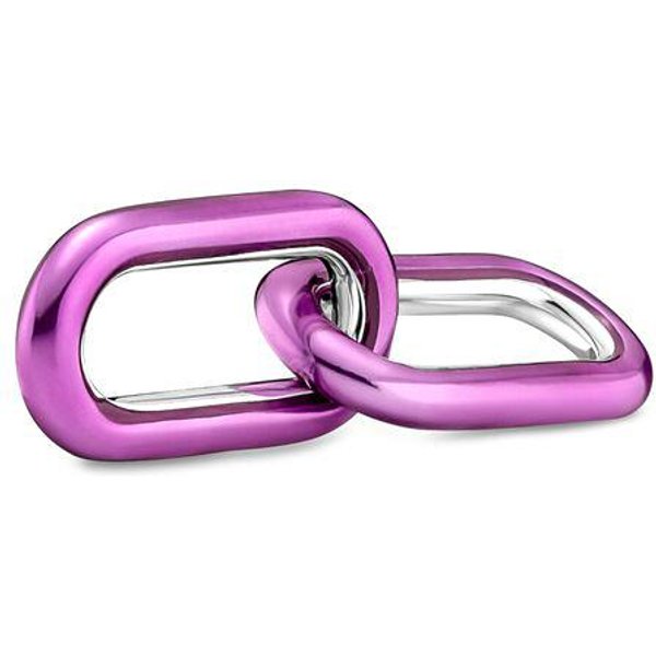 Mini Charm Plata De Ley S925 Colgante De Doble EslabóN Compatible Con Pulsera Original Mujer JoyeríA DIY Pink-image