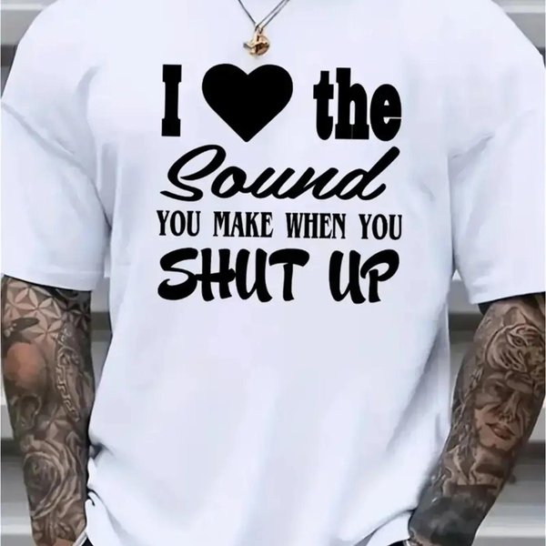 Letnia MęSka 100% BawełNa Codzienna Sportowa LuźNa DużY Rozmiar WzóR Z Literami Nadrukowany Wygodny OkrąGłY Dekolt KróTki RęKaw T-Shirt TOP XL Black-image