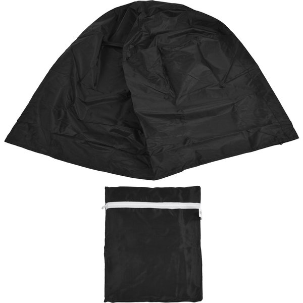 Cubierta Para Hoguera Redonda Negra Impermeable Antipolvo Fibra De PoliéSter Cubierta Para Hoguera Para Hogar Exterior Black-image