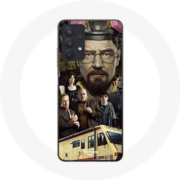 Coque Maniacase Pour Samsung Galaxy A32 4G Breaking Bad Heisenberg Equipages Negro-image