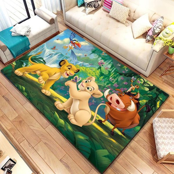 KapryśNy Dywan Z Motywem Sawanny – Idealny Do Pokoju DziecięCego, Salonu I Wystroju Domu | Urocza KreskóWkowa Mata PodłOgowa Na Prezent 120*160Cm-image