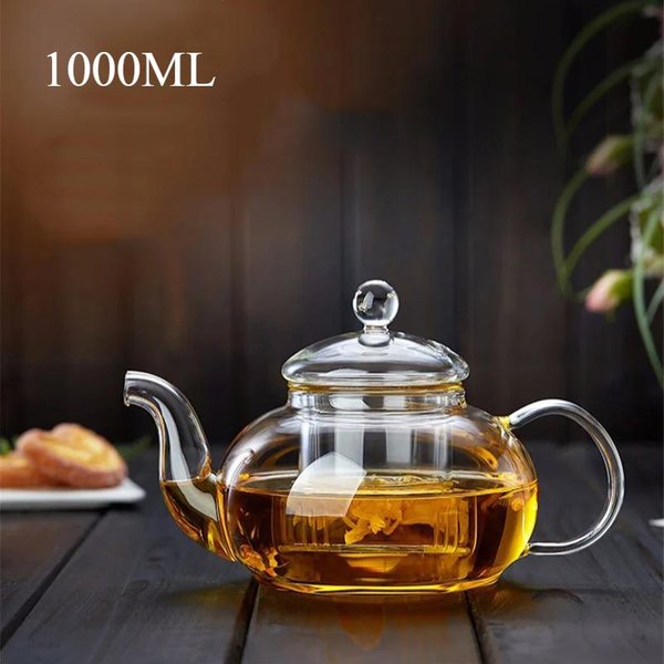 400Ml-1600Ml ŻAroodporny Szklany Czajnik Do Herbaty Czajnik Kwiatowy Zestaw Do Herbaty Kung Fu Sitko Do Herbaty Zaparzacz Czajnik Puer Oolong JęCzmienny Zestaw Do Herbaty-image