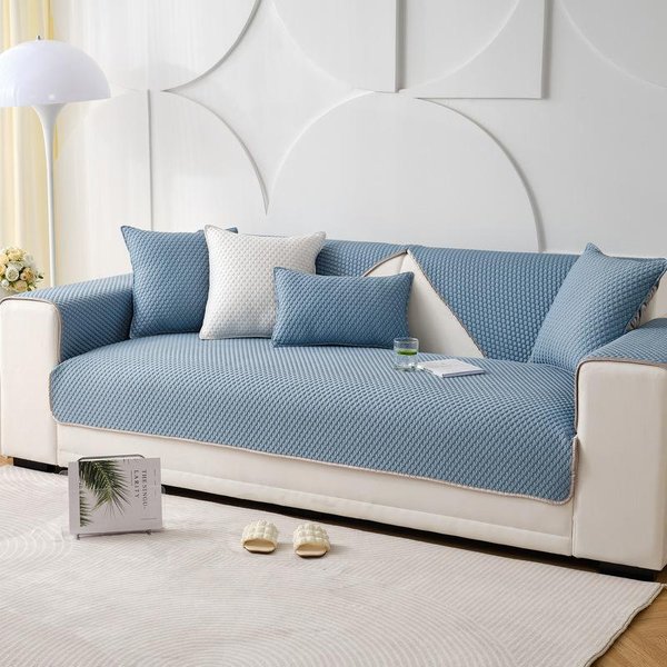 Funda De Sofá Universal De Seda De Hielo Para Las Cuatro Estaciones Moderna Antideslizante Protector De Funda Para Sofá CojíN De Sofá Para DecoracióN De Sala De Estar 70X70Cm 1Pcs-image