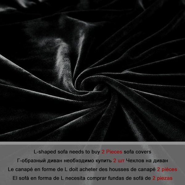 1 Pieza De Fundas De Sofá De Tela De Terciopelo, Funda De Sofá Seccional EláStica, Funda De Sofá En Forma De L, Funda De Sofá En Forma De L Para Sala De Estar 2Xpillowcase 45X45Cm-image