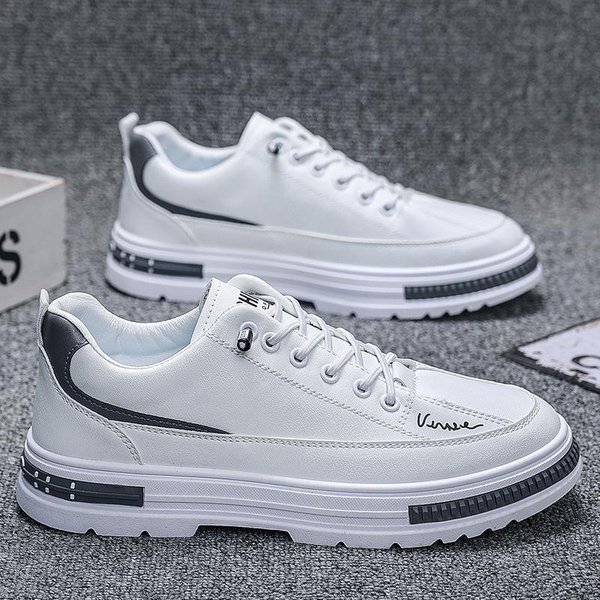 Zapatos Nuevos De Primavera De Suela Gruesa Zapatos Deportivos Casuales Para Hombre Zapatos De Moda Para Hombre Zapatos Blancos Zapatos Individuales De Moda Para Hombre 40 Gray-image