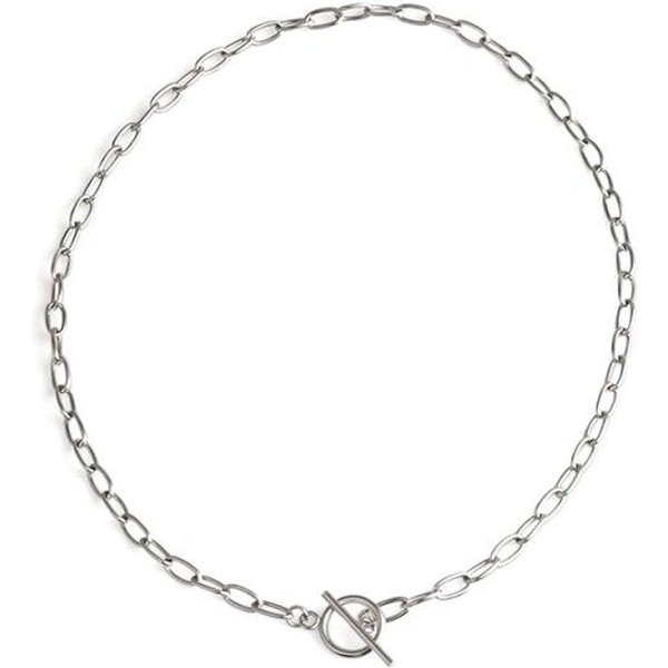 Naszyjnik Ze Stali Dla MężCzyzn I Kobiet, Naszyjnik Z łAńCuszkiem KubańSkim, ZapięCie Na Zatrzask, Klamra, KołNierz Choker, BiżUteria Hip-Hopowa, Hurtowa 45Cm Srebro-image