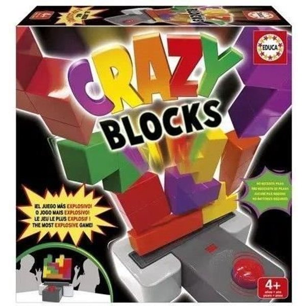 Juego De Habilidad - Educa - Crazy Blocks - 15 Bloques De Colores - A Partir De 4 AñOs - 2 Jugadores O MáS-image