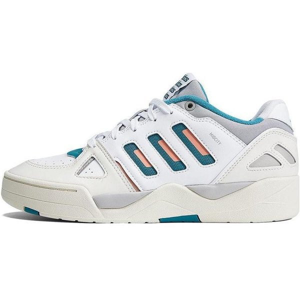 Adidas Midcity Low CóModas VersáTiles Cuero SintéTico Antideslizantes Resistentes Al Desgaste Ligeras Zapatillas De Baloncesto De CañA Baja Unisex Blanco ID5403 40⅔ White-image