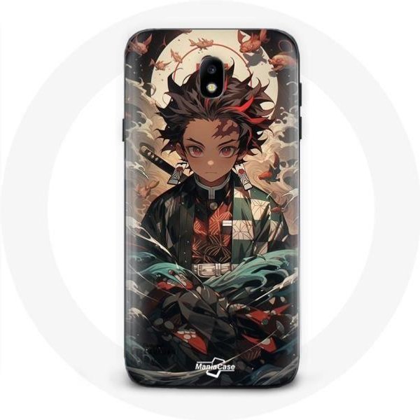 Funda - Maniacase - Samsung Galaxy J7 2017 - Demon Slayer Tanjiro - Flexible - Anime Manga-image