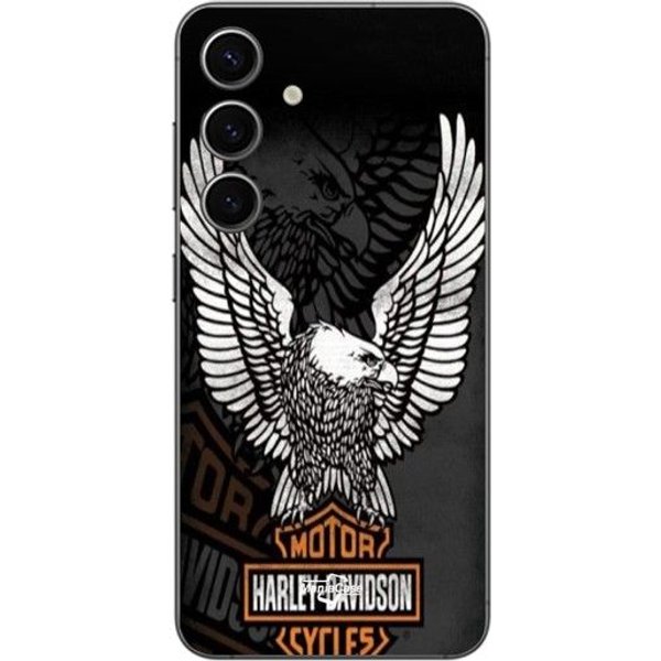 Funda - Harley-Davidson - Samsung Galaxy S24 Plus - Flexible - Negra - Logo ÁGuila Negro-image