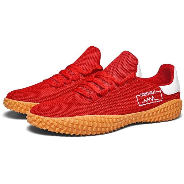 Zapatillas Deportivas Hombre Nuevas Zapatillas Casuales De Malla De Verano Para Exterior De Suela Plana Ligeras Transpirables Zapatillas Deportivas Para Correr Mujer 41 Rojo-image