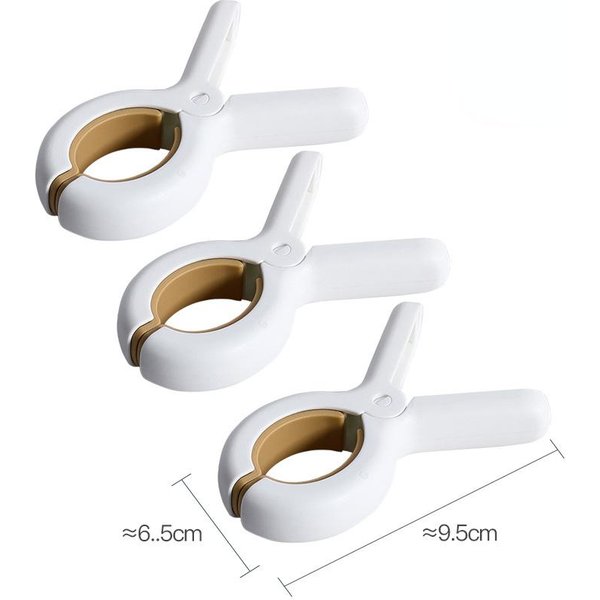 3 Unids/Set Pinzas Para Toallas De Playa, Pinzas De PláStico Para Ropa De LavanderíA, Pinzas Para SáBanas A Prueba De Viento, Tendedero, Estante Colgante Amarillo-image