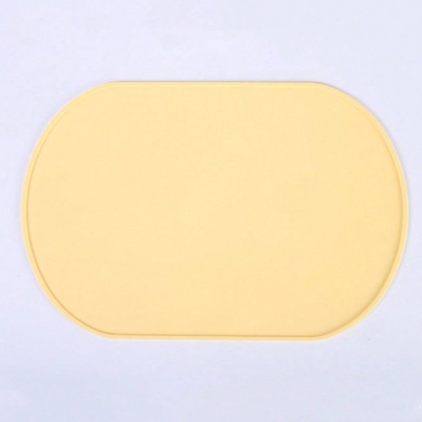 Jednokolorowa PodkłAdka Pod Talerz, Mata IzolująCa Termicznie, Mata ChroniąCa Przed Poparzeniem, PodkłAdka StołOwa, Wodoodporna I Olejoodporna Zachodnia Mata StołOwa Yellow Beige-image