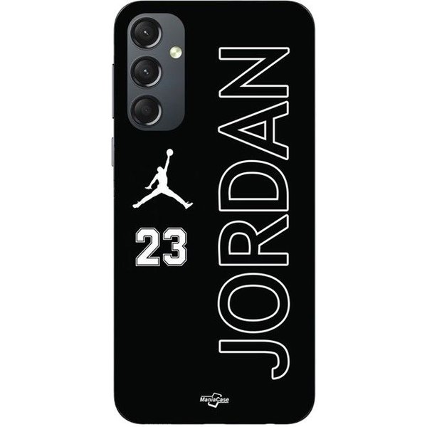 Etui Na Telefon - Maniacase - Samsung Galaxy A54 - Silikonowe - Czarne - Logo Jordan 23-image