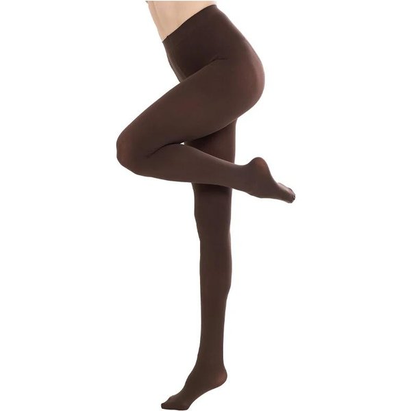 Kave Calcetines De Invierno Talla Grande Para Mujer 80D Suaves Color SóLido Semitransparentes Con Pies Pantimedias De Cintura Alta Pantimedias Para Mujer Talla Grande Fit For 40-70Kg Black-image
