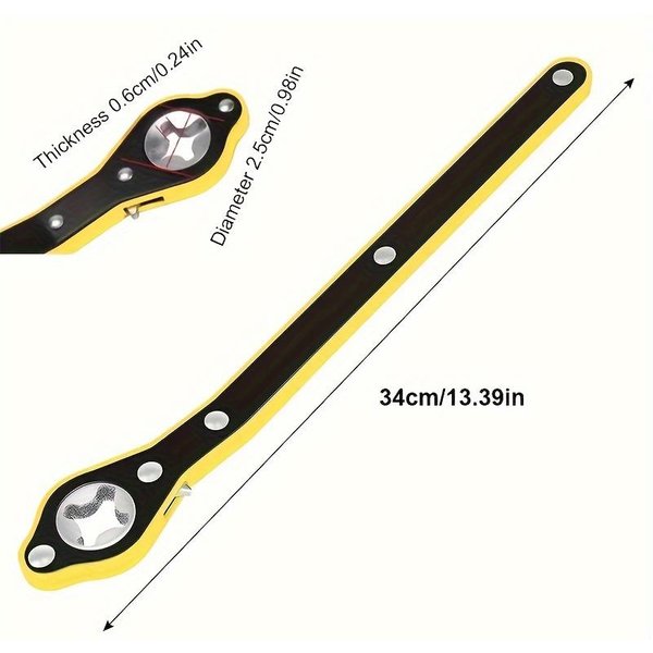 Llave De Carraca Para Gato De Coche Que Ahorra Trabajo Con Mango Largo, Carraca Para Gato De Tijera, Llave De Tuercas Para Gato De NeumáTico-image