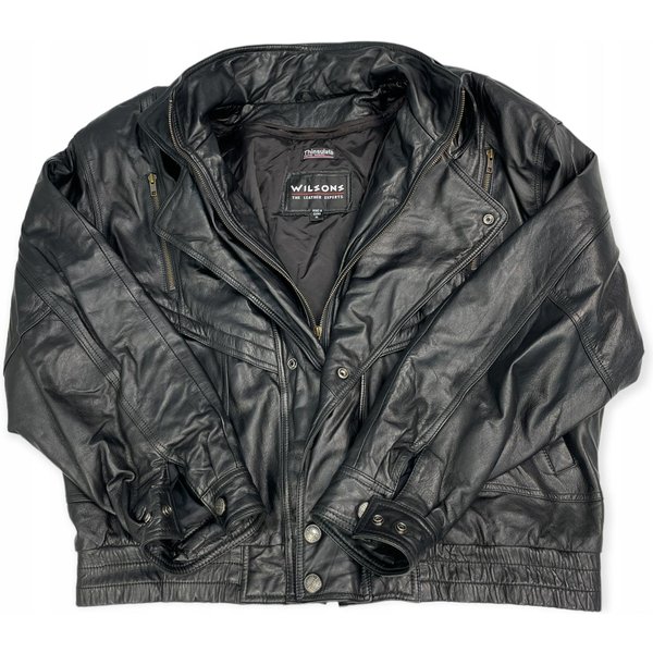 Chaqueta De Cuero Negra Para Hombre Wilson Thinsulate XL - Usada Black-image