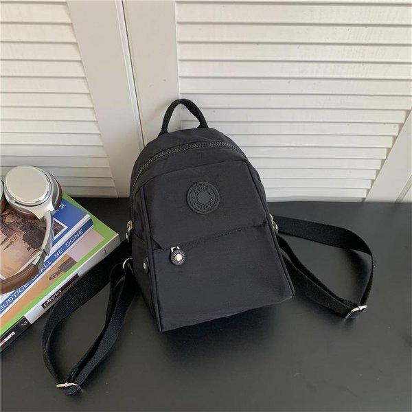 Mini Bolso JaponéS Mochila De Tela Oxford Para Mujer Nueva Mochila Ligera Impermeable Y VersáTil De Color SóLido-image