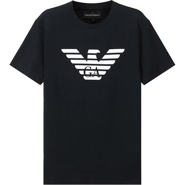 Camiseta De Manga Corta Con Cuello Redondo Y Estampado De Letras Del Logo Emporio Armani Para Hombre Tops Verde Oscuro 8N1TN5-1JPZZ-0569 M-image