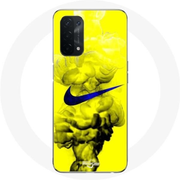 Funda Para Oppo A74 5G - Maniacase - Logo Just Do It - Flexible - Azul Y Amarillo - Unisex Amarillo-image
