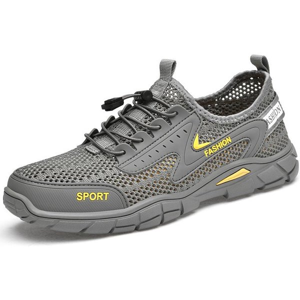 Zapatos De Superficie De Malla Verano Transpirables Nuevos Zapatos Deportivos Casuales De Malla Para Hombre Suela Blanda Calzado Calado Botas De MontañA Para Exterior 42-image